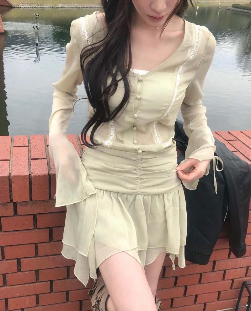 cloudemotion（クラウドエモーション）の「[♡MADE♡ / new] lavendia blur shirring SK（Skirts）」