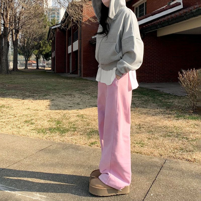 [Bellide made] embroidery napping hood zip-up