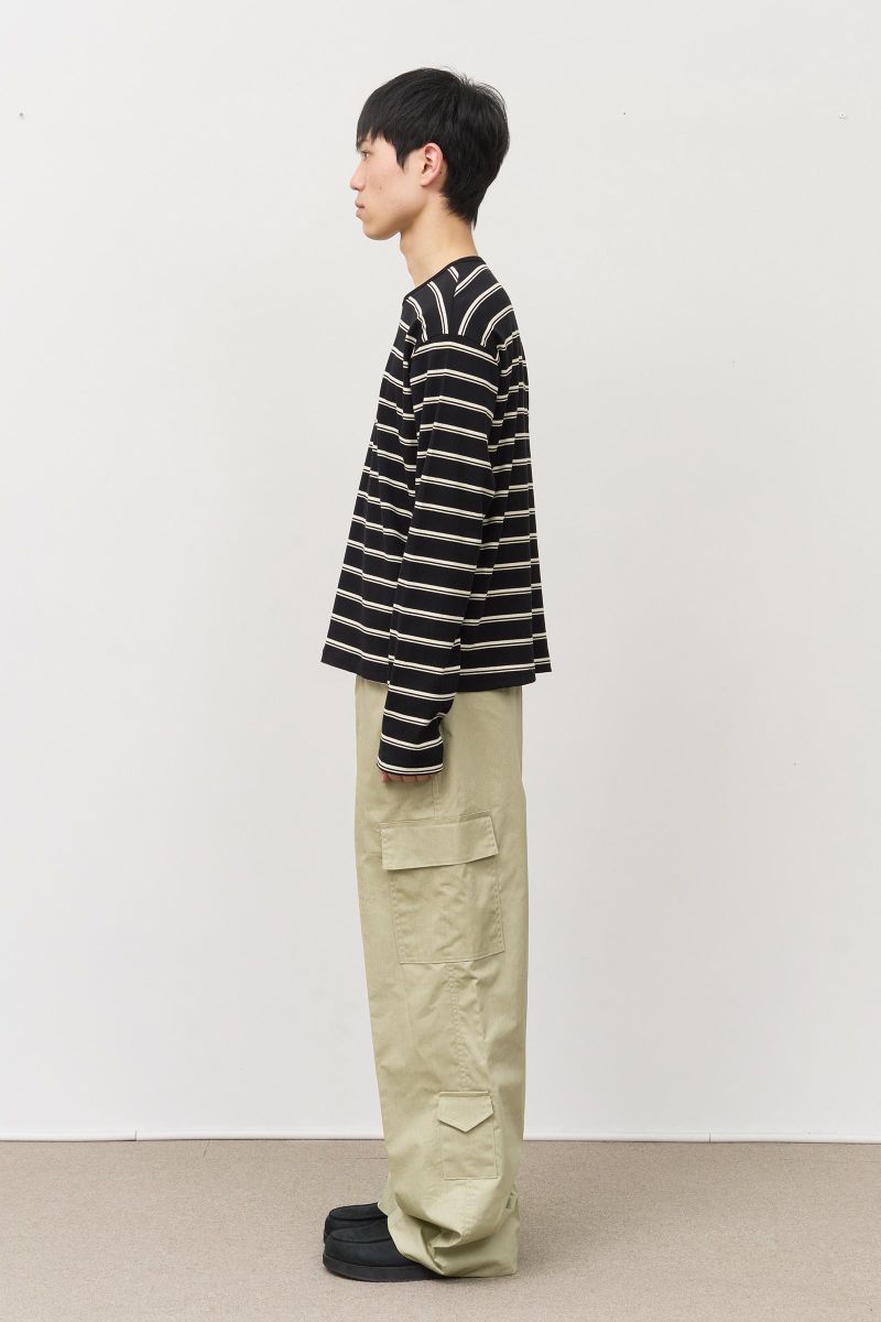 メイフェージングボーダー長袖Tシャツ