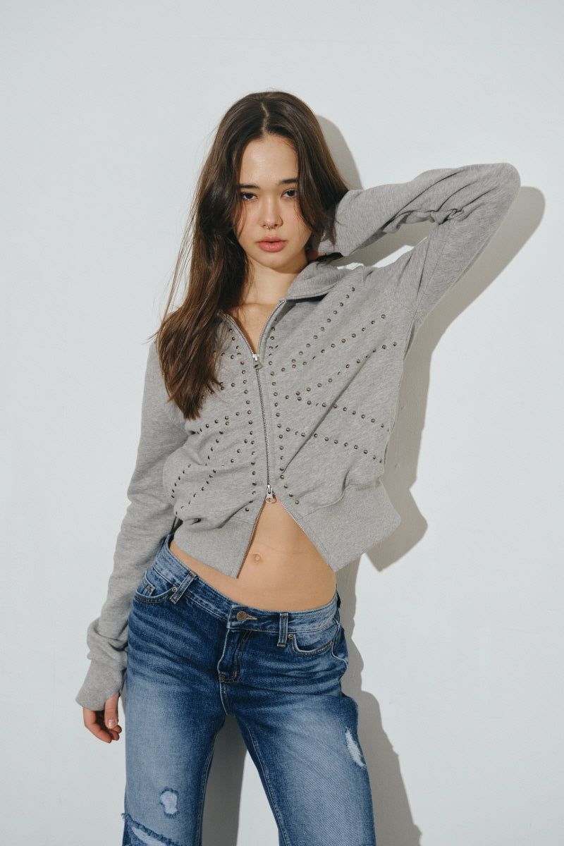 england hood zip up (grey)