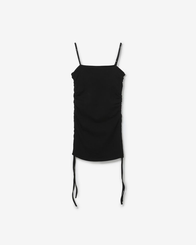 AIMOFF（アイムオフ）の「shirring cap sleeve [ black ]（Tops）」