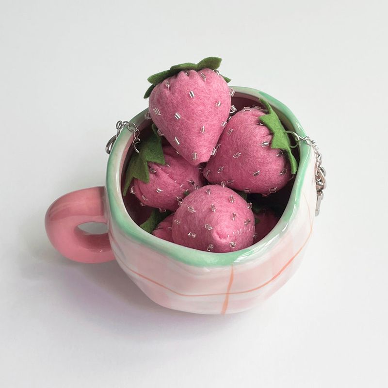 [soft keyring] shining berry (pink)