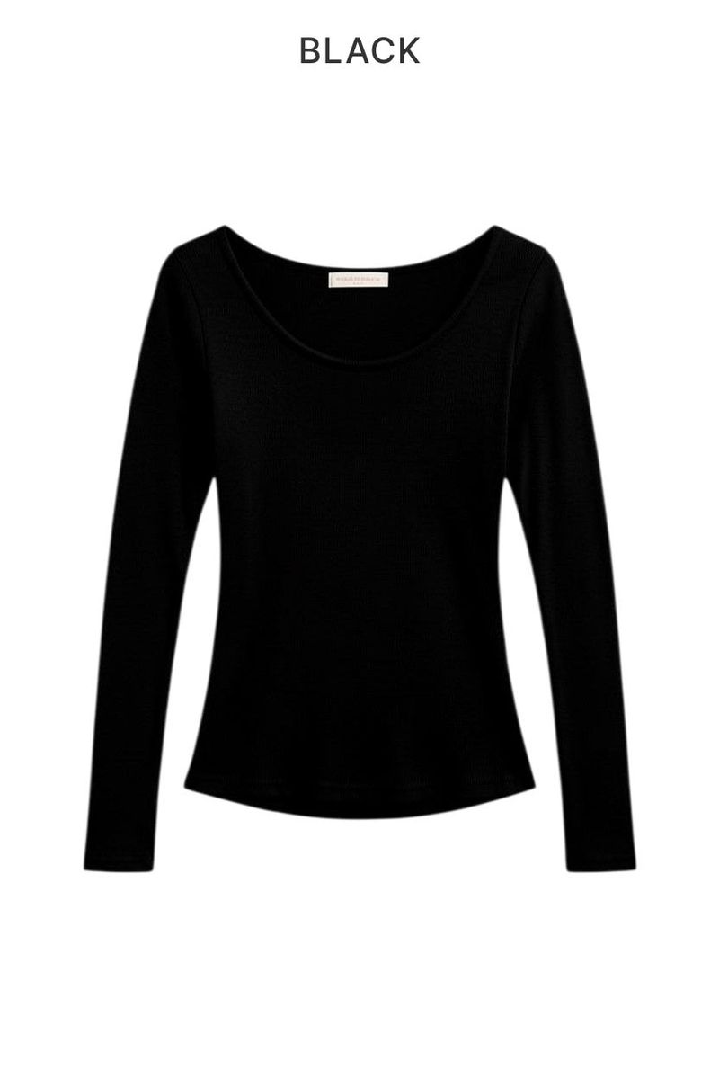 Duo U-Neck Long Sleeve T-Shirt