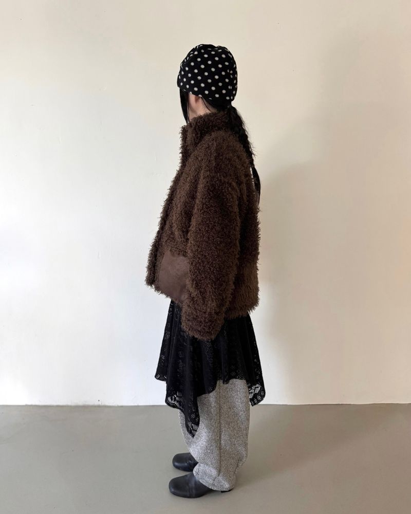 Soft Fleece Layered Skirt