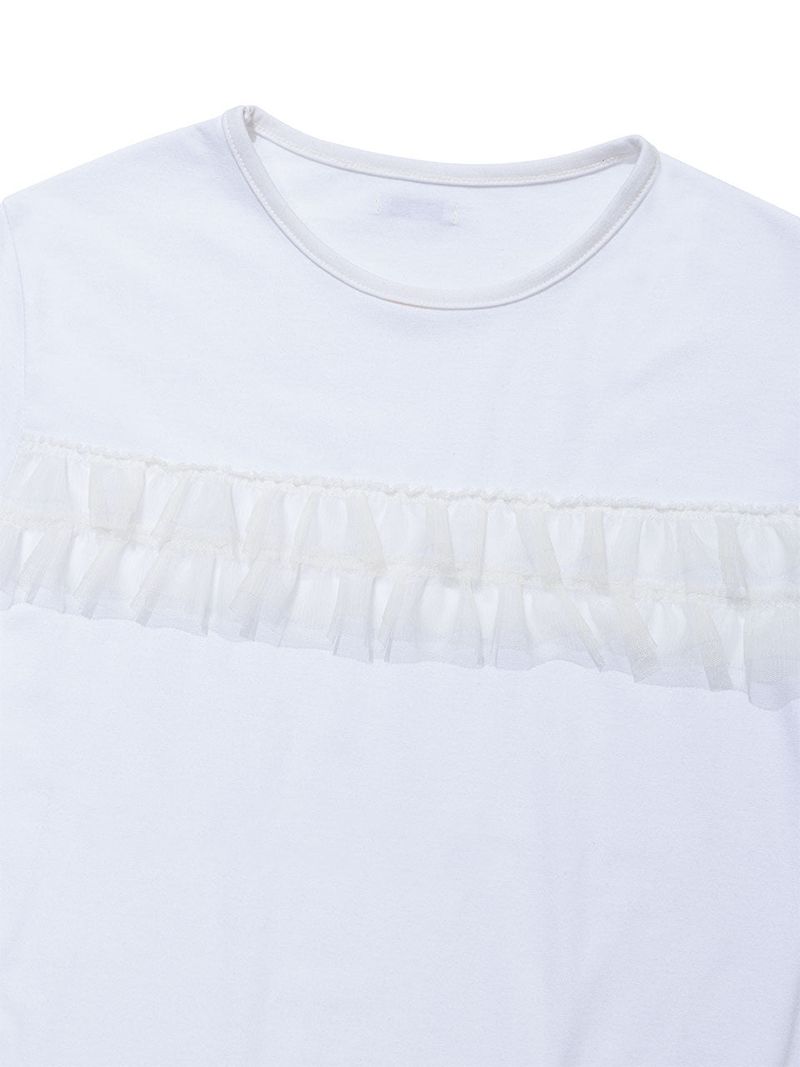 FRILL CANCAN T-SHIRT(WHITE)
