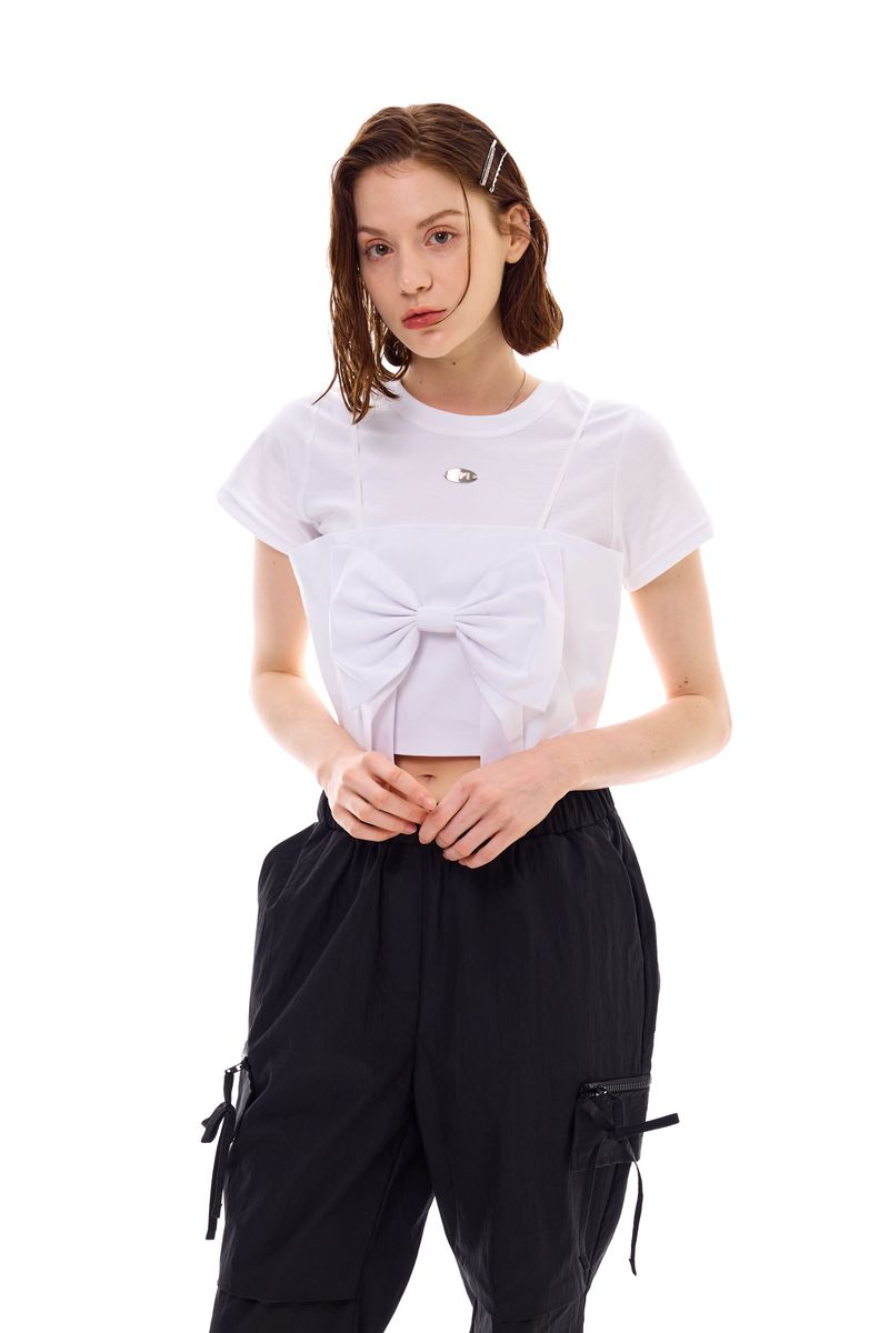 AI RIBBON BUSTIER / WHITE