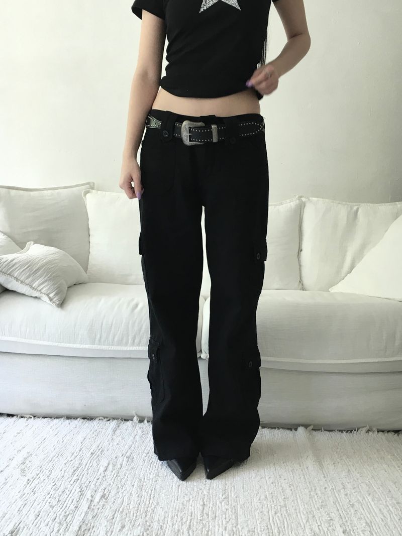 button cargo pants
