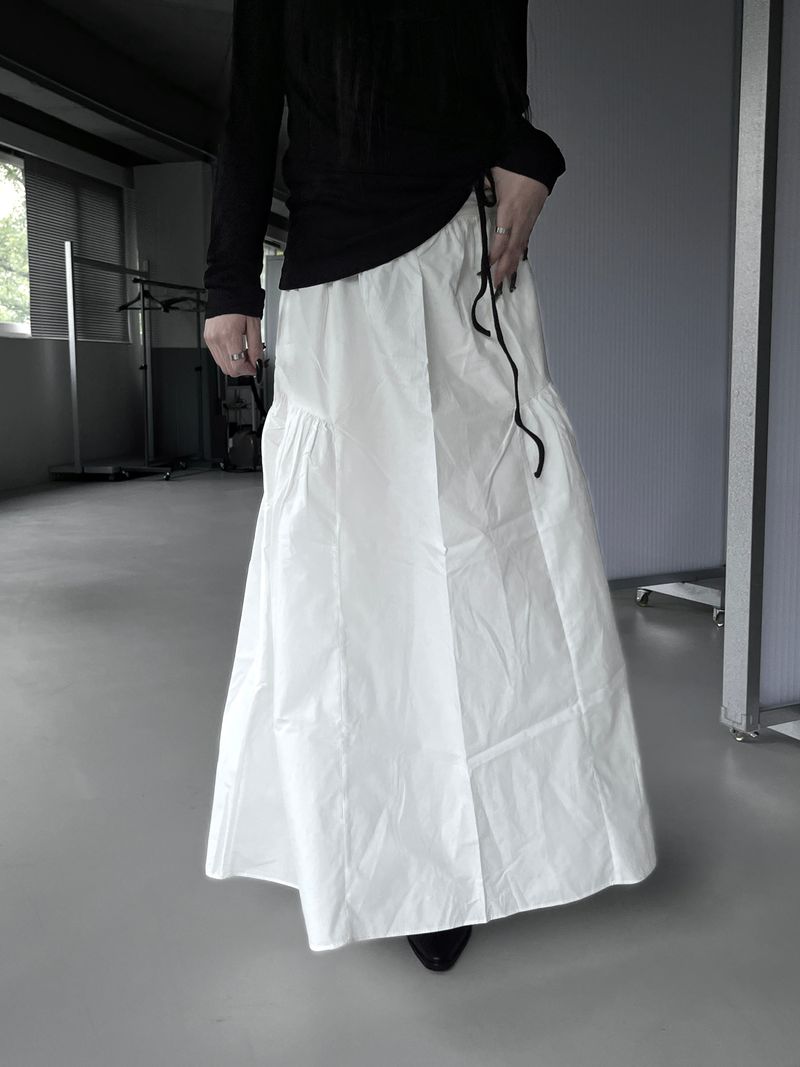 gather balloon long skirt (3color)