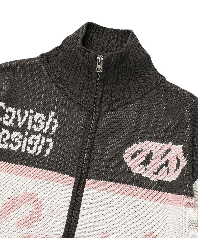 RACING TEAM KNIT ZIP UP CHARCOAL(CV2EFUK682A)