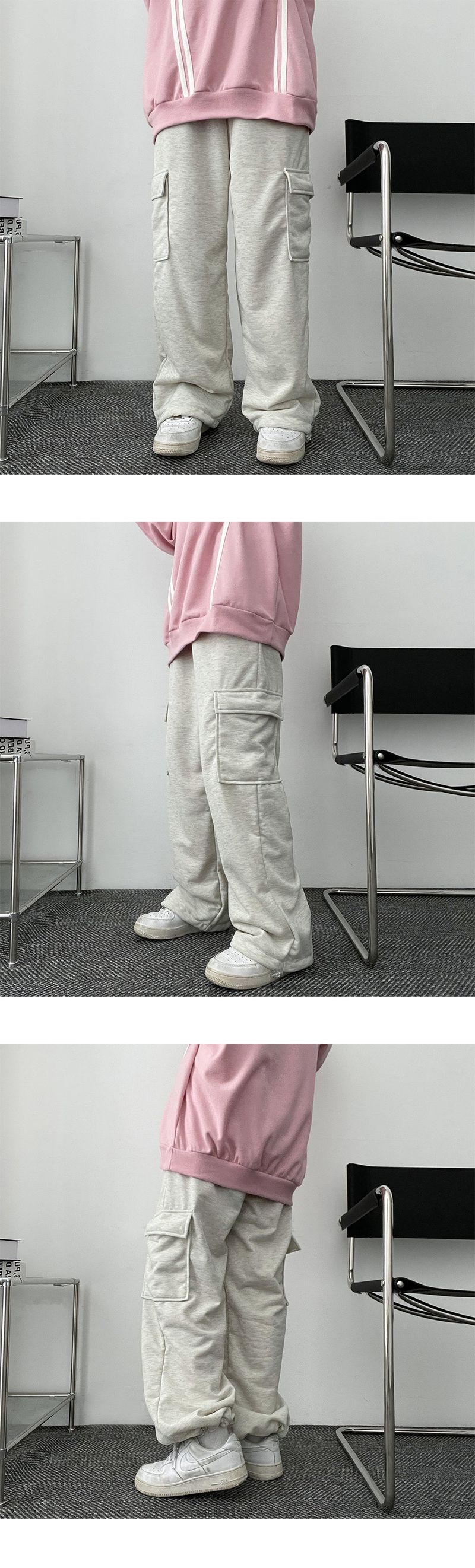 Reno Fluffy Banding Cargo Wide Pants