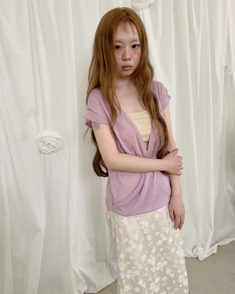 BELL DRAPE WRAP T-SHIRT