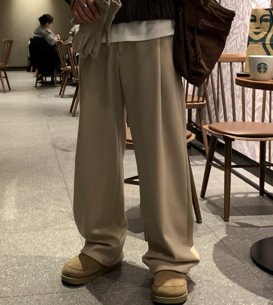 LOOKPLE（ルックプル）の「Ever Soft Wool Side Banding Wide Slacks（Pants）」