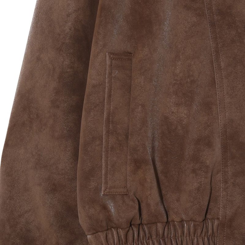LMN Aaron Leather Oversized Fit China Jacket (2color)
