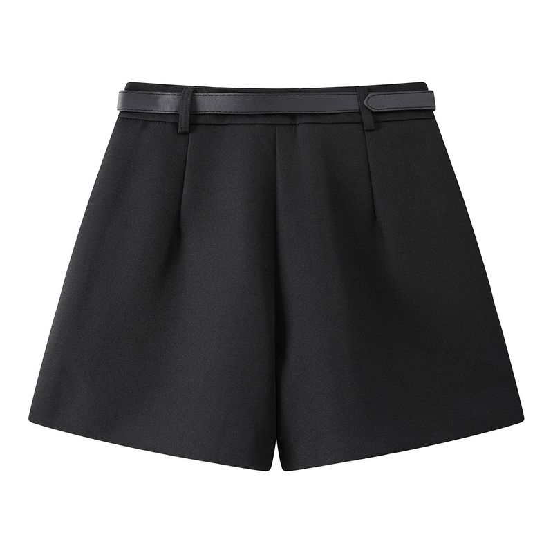 Sable Pintuck Belt Shorts