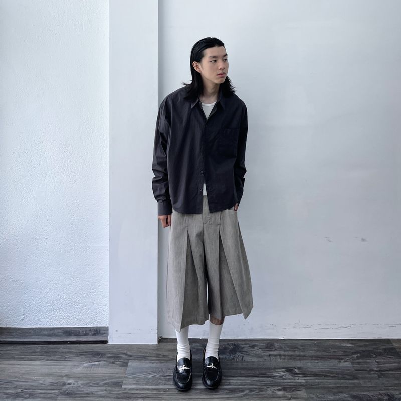 Charcoal Clean Pocket Shirt
