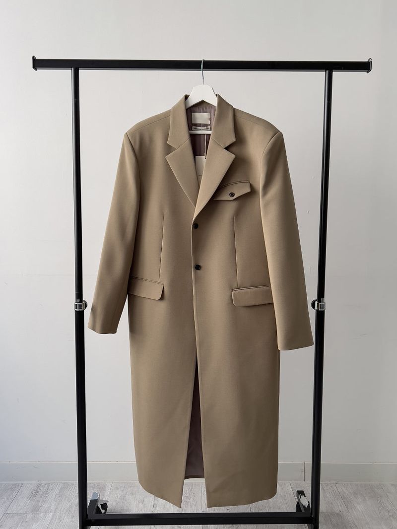 [SS] Flannel Pocket Overfit Long Coat