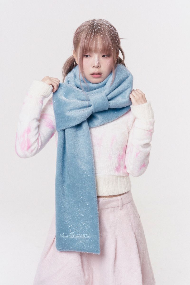 Ribbon Muffler_Fairy blue