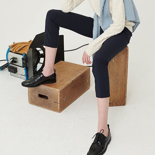 WAIST BANDING SLIM PANTS