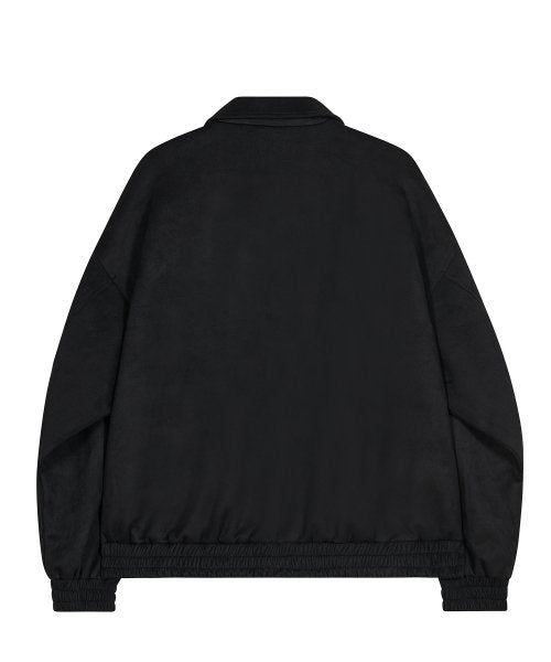 87-STAN009 [Vegan Suede] Standard Blouson Suede Jacket BLACK