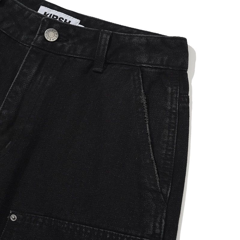 CARPENTER WIDE FIT DENIM PANTS [BLACK]