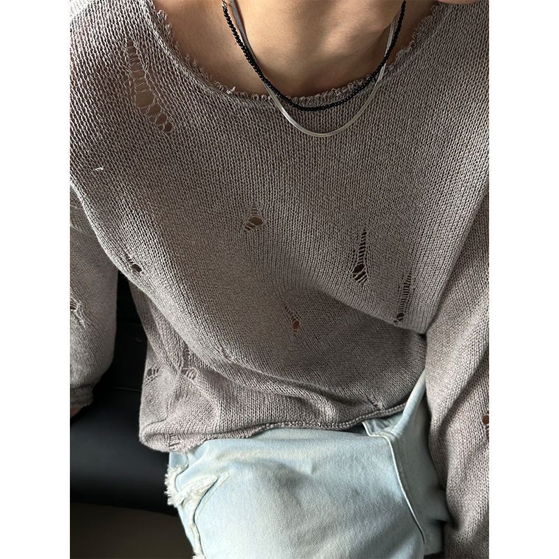 [S/S] Damage net long sleeves (4color)
