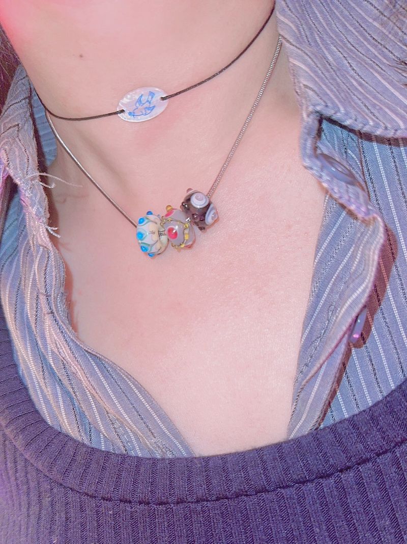 Kawai button necklace (2color)