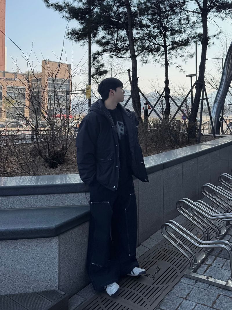 double-knee big denim carpenter pants