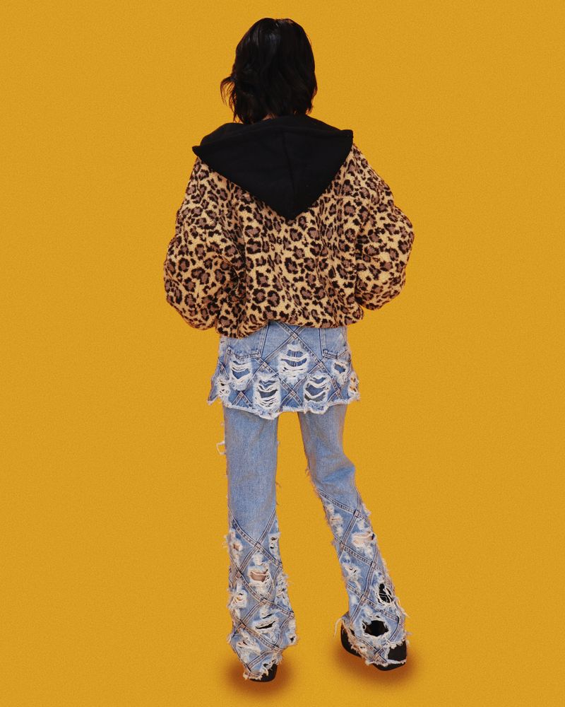 pop leopard hood Jumper (누빔/2color)