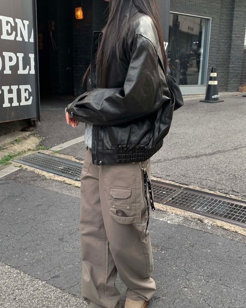 Humming leather jacket