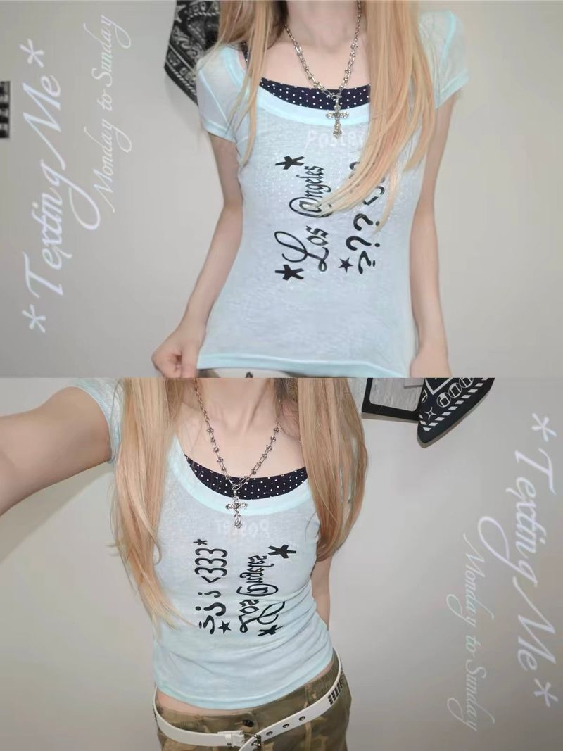 Casper 1970（キャスパー1970）の「ミントグリーン セットアップ リラックスTシャツ＆ノースリーブキャミ（トップス）」