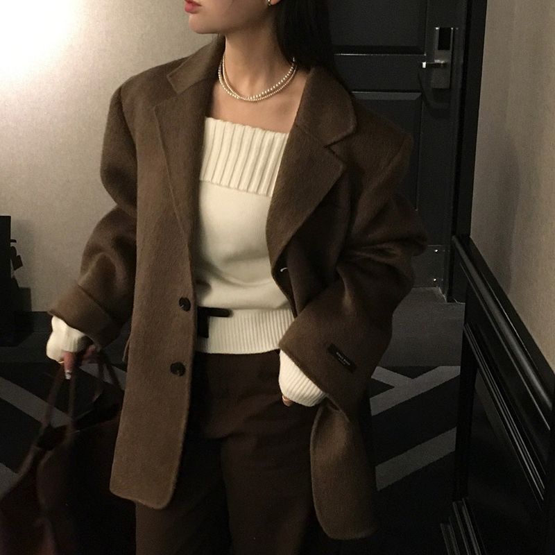 [BELLIDE MADE] Antique, Handmade Overfit Half Coat
