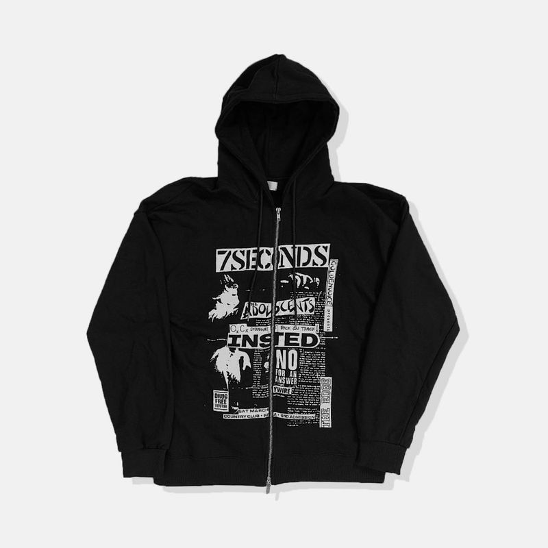 Second Oversized Fit Hoodie Zip-Up