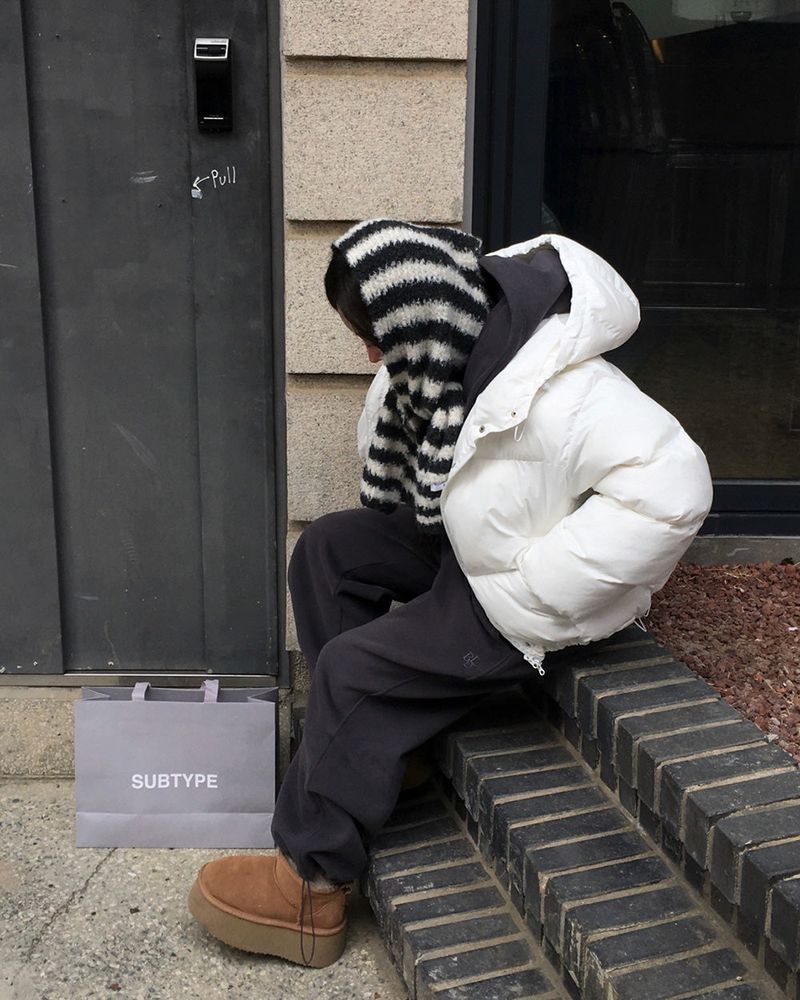 [BELLIDE MADE] HOODED STRING OVERFIT DOWN JACKET