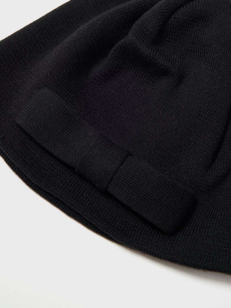 SOFT BOW BEANIE BLACK