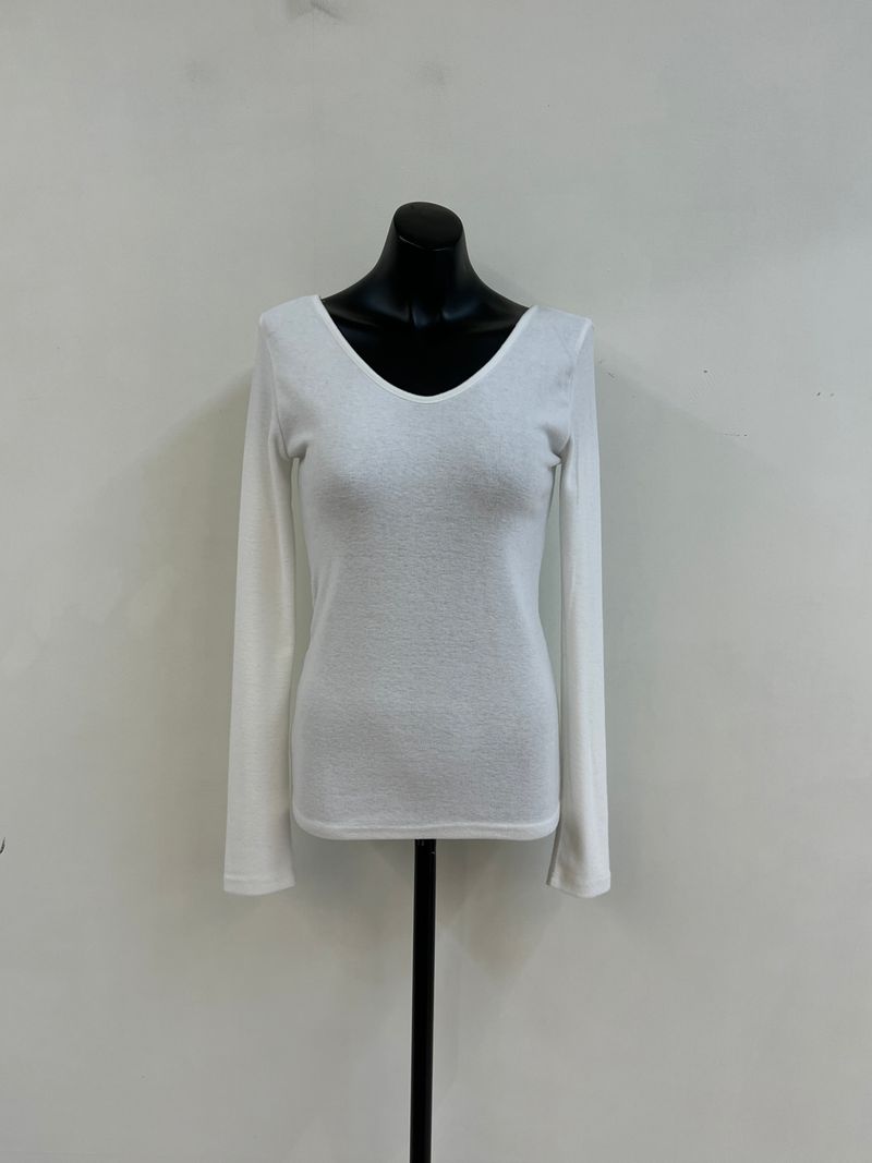 Napping V-neck Long Sleeve T-shirt