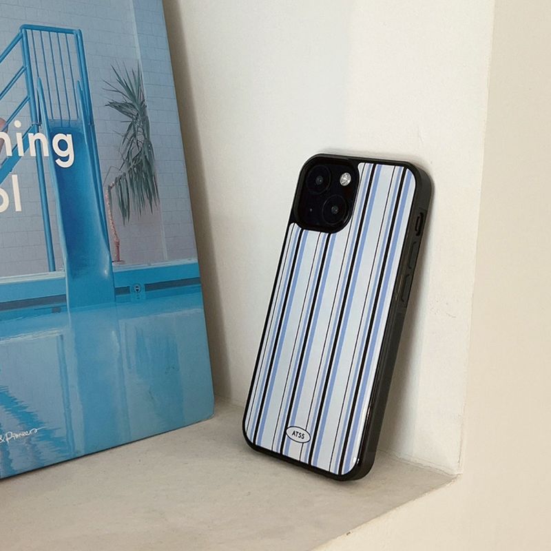 Blue Stripe Epoxy Bumper Case