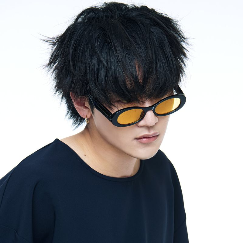 WOVEN 1/2 HALF T-SHIRT NAVY