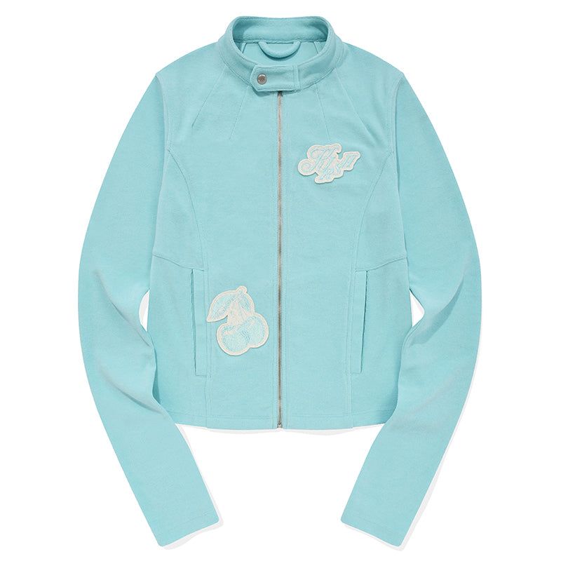 BOUQUET GIRL BIKER TERRY JACKET [ICE]