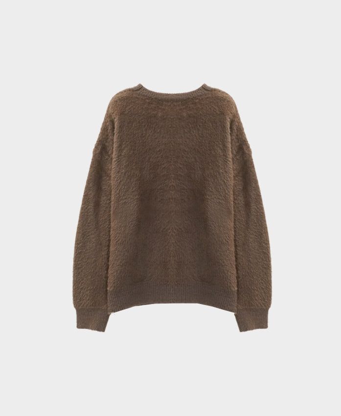 Wing angora touch knit