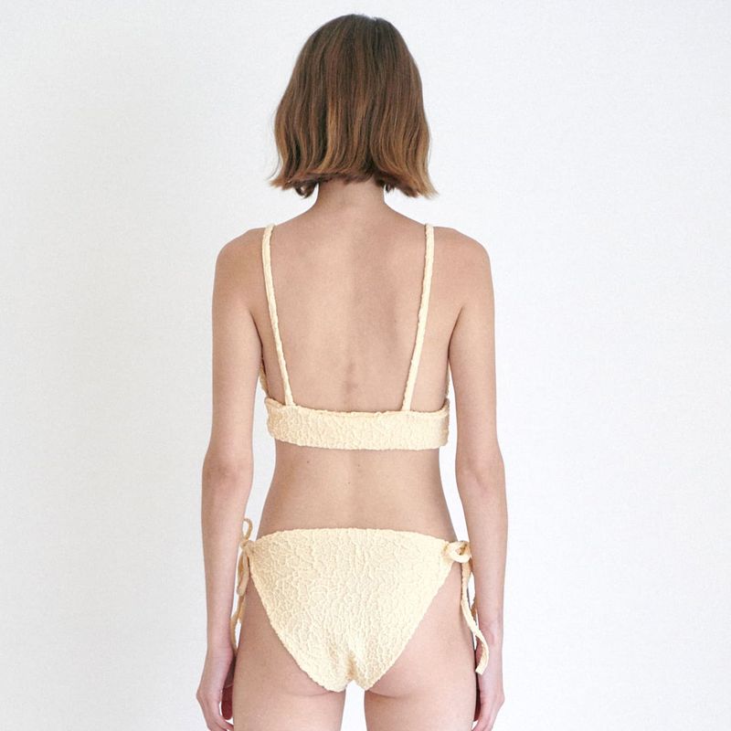 STRING SHIRRING BIKINI SET / BUTTER