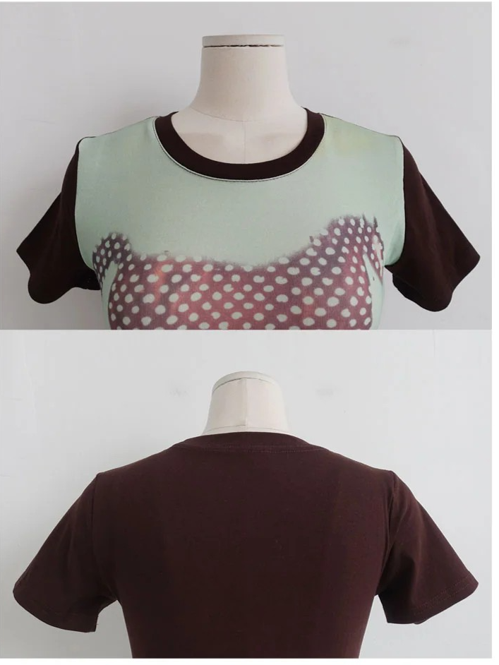 DOTTED HORSE GRAPHIC SLIM TEE