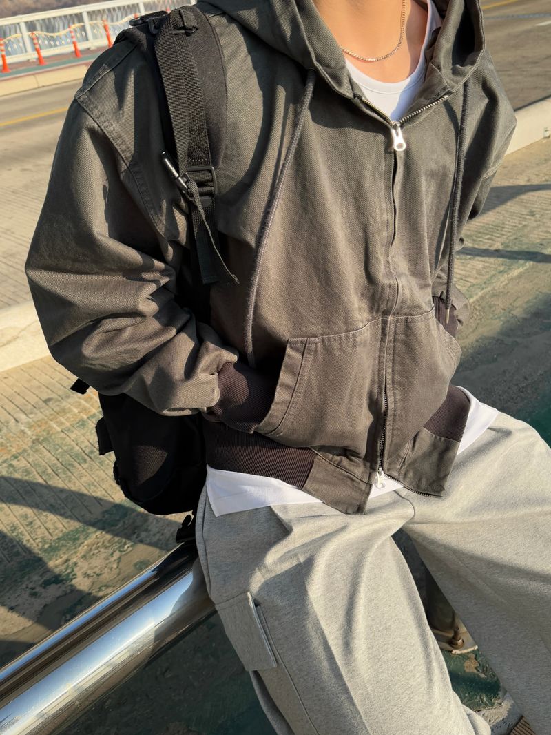 Oxford heavy hooded jacket
