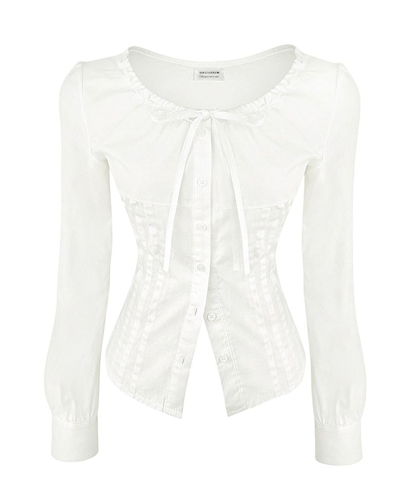 [MADE] Sophia ribbon blouse (2color)