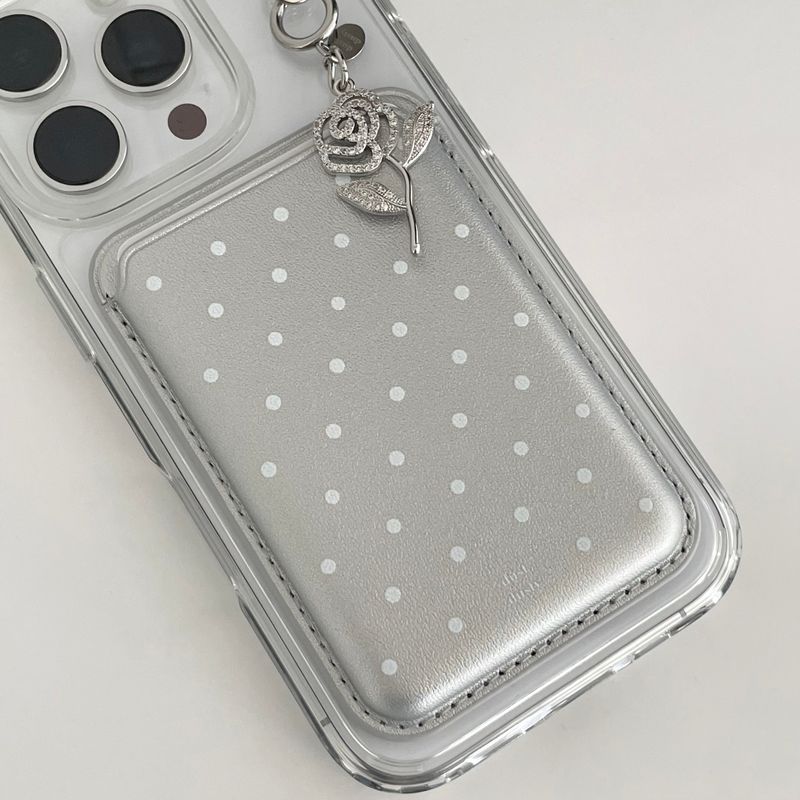 Silver Dot MagSafe card wallet+MagSafe case