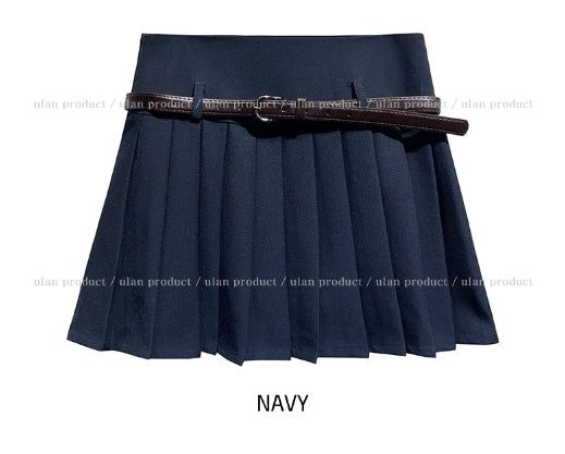 Temp pleated miniskirt (+Belt set)