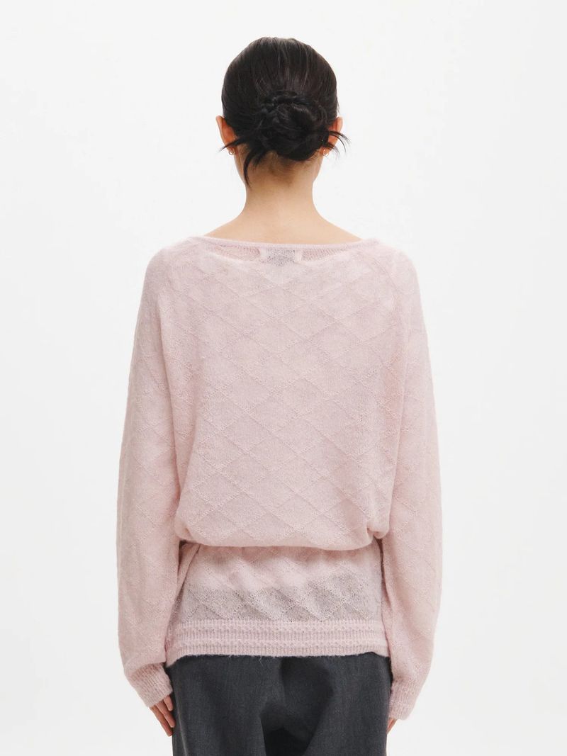 HAIRY DIA SHEER KNIT PULLOVER
