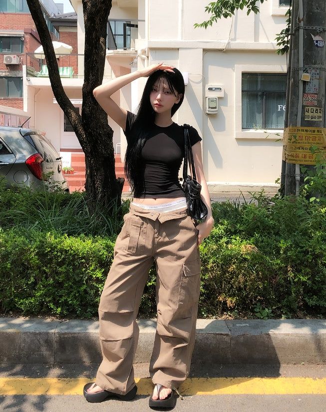Cont Parachute Adjust Cargo Pants