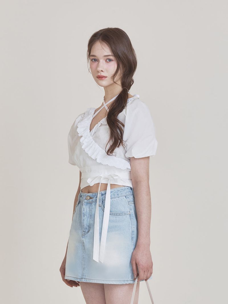 Rosie wrap blouse (Ivory)