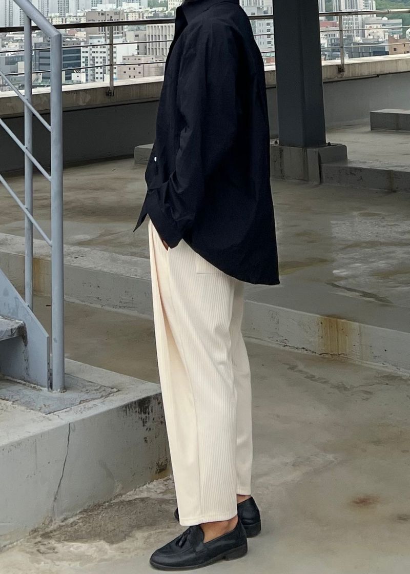 made by vir pleats pants 2COLOR