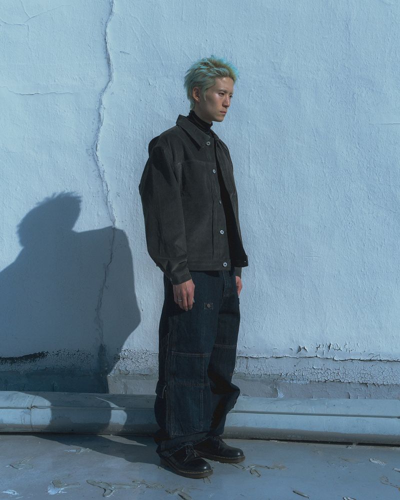Cargo denim work pants / Deep Indigo